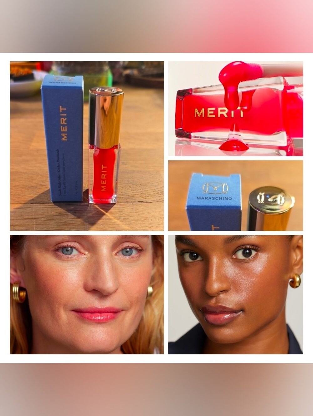 Merit "Shade Slick" Tinted Lip Oil - Shade "Maraschino"